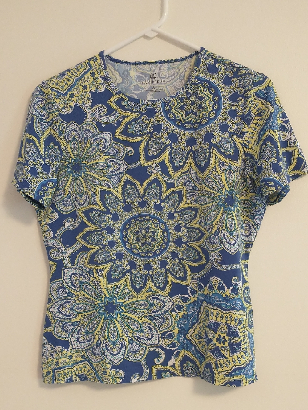 Lands' End Sunshade UPF 50+ Short Sleeve Top Tee Small 6-8
